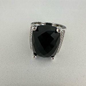 David Yurman Large Black Onyx Ring